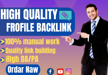 I will Create Manually 80 High Quality Profile backlinks.