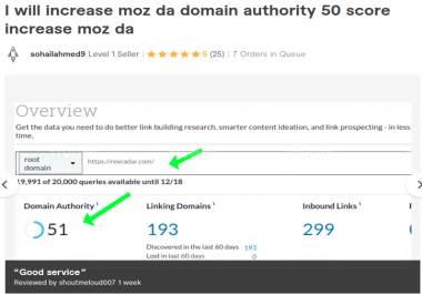 I will increase moz da increase moz da domain authority 50 score