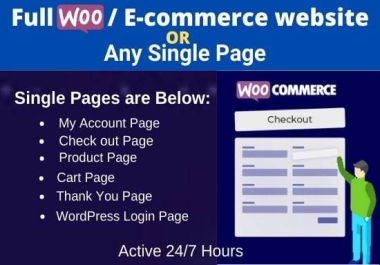I will fix and redesign cart,  checkout or full woocommerce website