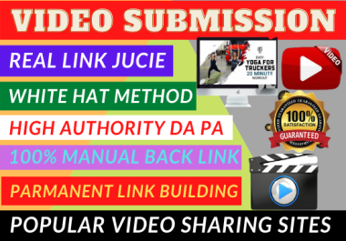 I will Create 70 manual video submission or upload to popular video sharing site