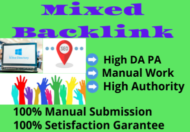 I will do 100 mixed backlinks on high da sites