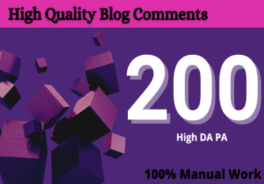 I will do 200 Manually created do-follow natural blog comment backlinks
