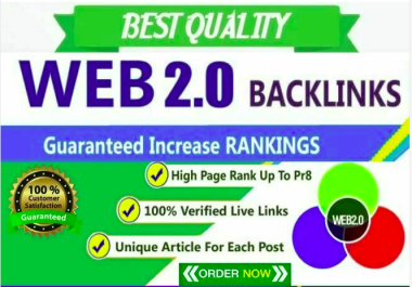 I will do 200 Web2.0 Backlinks Guaranteed Quality Backlinks