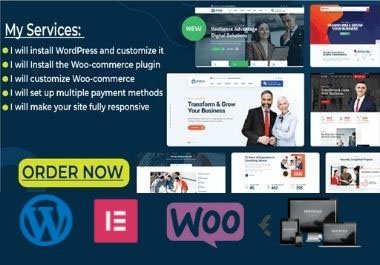 I will create an eye-catching professional and responsive WordPress website.