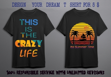 Create a unique typography T shirt