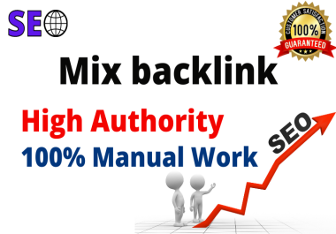 I will build 100 mix backlinks da 50 to 100 for off page SEO