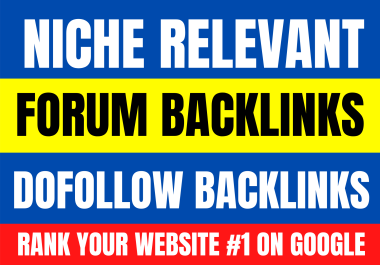 I will provide 10 niche relevant dofollow forum backlinks