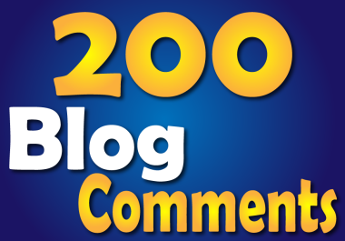 Provide 200 Dofollow Blog Comments Backlinks High Quality