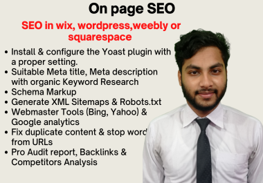 I will do onpage SEO for wix and wordpress website