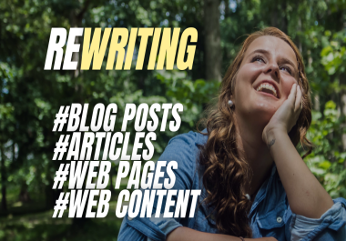 Rewrite & Copyscape Your Articles,  Blogs,  Web Pages