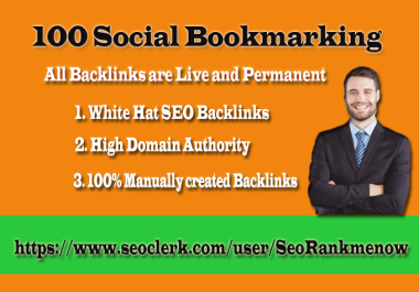 100 social bookmarking on High Quality da backlinks