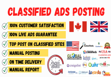 Post classified ads on free UK websites