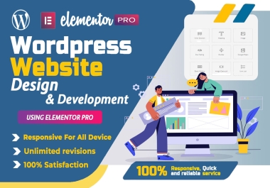 I will do clone,  redesign,  wordpress website using elementor pro page builder.