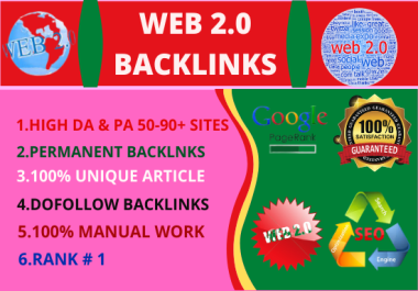 I will build 70 web 2 0 backlinks on high authority dofollow websites