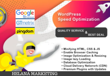 I will increase WordPress website speed optimization & Ranking Quick
