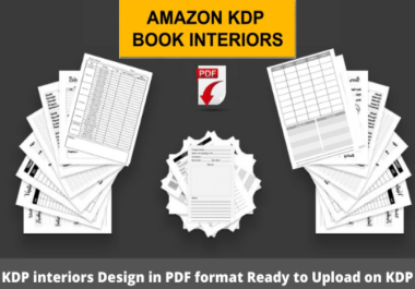 I will design low or no content interior for amazon KDP
