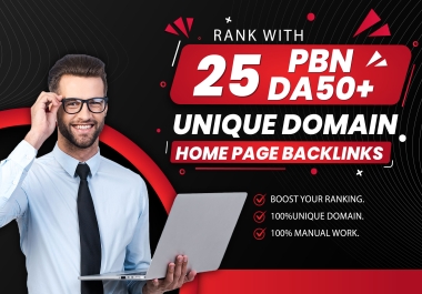 Build 25 Powerful & Permanent DA50+ PBN SEO Homepage Backlinks