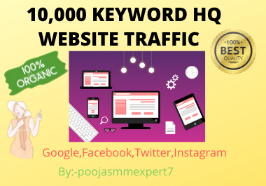 10000 keyword targeted website traffic