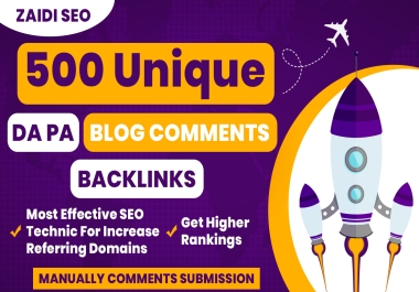 I will build 500 Unique HQ Blog Comments for your money site