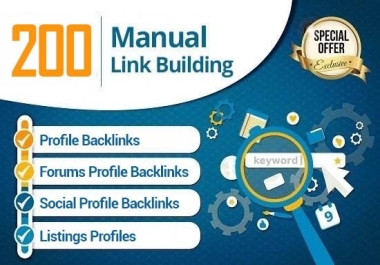 Provide High Da Manual Profile Link Building Services