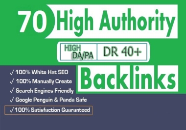 I will Create 70 High Quality Backlinks For your site