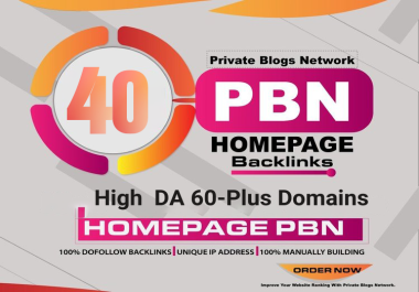 Rank 1st Page In Google By High Authority 40-PBNs Backlinks Boost Ranking Now