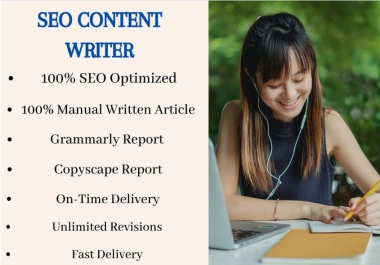 We will provide 25 Blog Posts-500 words Fully SEO Optimized- Grammarly and Copyscape Premium Reports