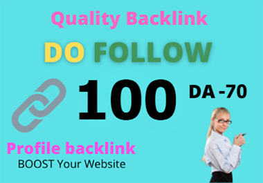 Build 70-DA 100 DO FOLLOW Backlinks Manually Created