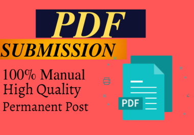 I will 50 pdf submission and high authority backlinks