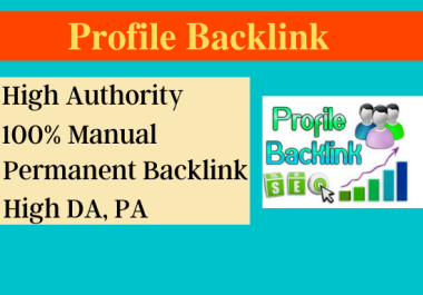 I will do 50 high quality SEO profile backlinks manually