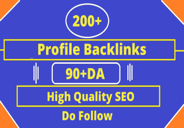I will do 200 high authority SEO do follow Profile / forum profile backlinks with ranking