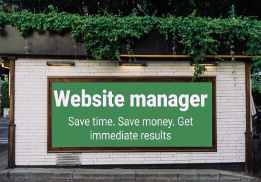 I will be your website manager