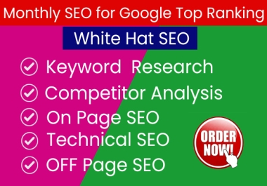 I will do monthly SEO service for Google top ranking for any website or E-commerce Store