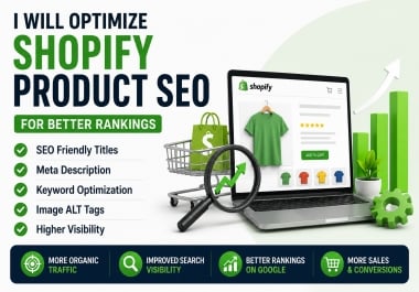I will optimize Shopify product SEO for better rankings