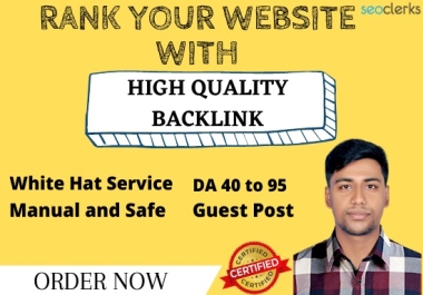 I will build SEO high quality backlink and guest post for rank your website