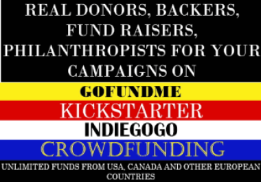 Do Real fundraising promotion,  Kickstarter,  Gofundme,  Indiegogo,  Crowdfunding Campaign promotion
