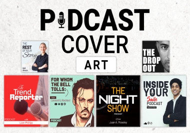 Podcast cover art design,  podcast thumbnails,  flyers,  poster,  podcast cover art