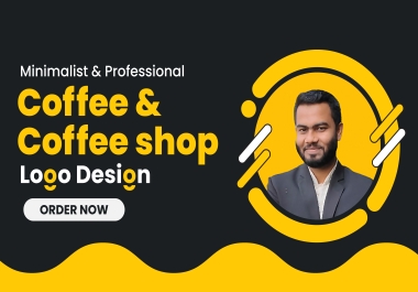 I will design a coffee,  coffee shop logo,  and coffee branding