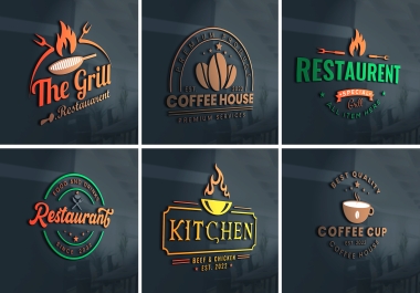I will do a coffee,  grill,  bbq,  restaurant logo design in 24 Hour