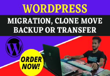 I will move,  transfer,  migrate WordPress website to another domain or hosting
