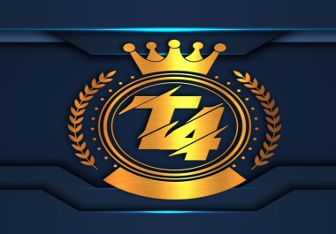 golden colored beautiful logo 3d