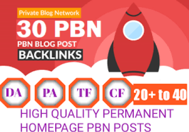 I will make 30 Top Quality High Authority Dofollow PBN Backlinks