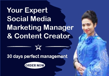 I will be your expert social media marketing manager and content creator