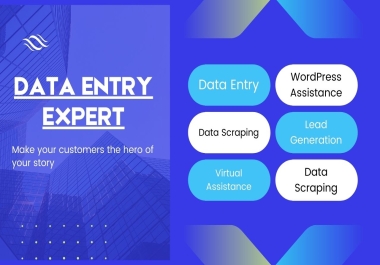 I will do web research,  web scrapping,  data entry,  data mining