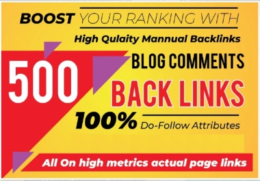 I will do unique trust blog comment manual on ranking sites