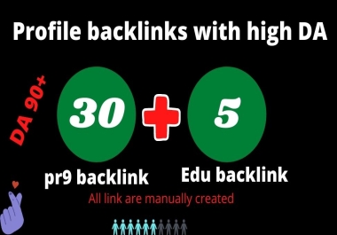 30 pr9 + 5 Edu backlinks with high DA Backlinks