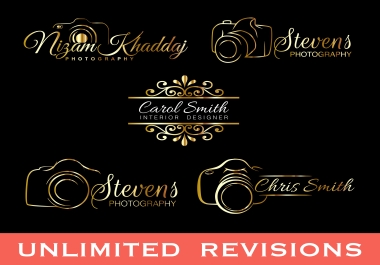 I will design luxury photography signature logo,  or watermark