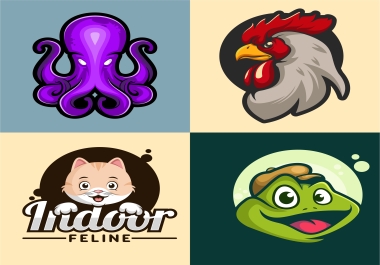 I will design cartoon logo within 24 hours