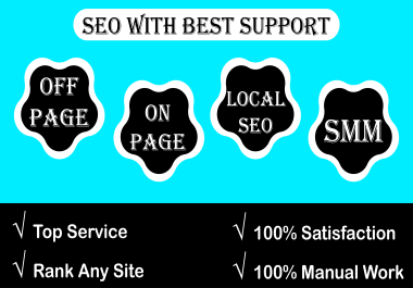 OFF-PAGE,  ON-PAGE,  LOCAL SEO AND ALL TYPE SEO FOR TOP RANK