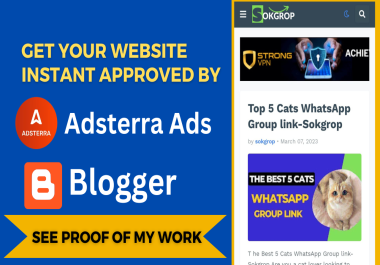 I Will Build An Adsterra Ready Blogger Website For You